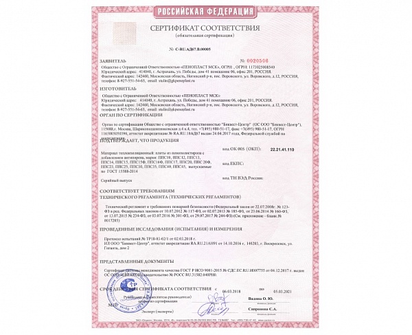 Сертификат соответствия 2